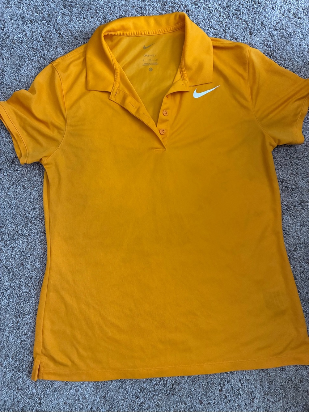 Nike Dri-FIT Yellow Performance Golf Polo Shirt Women’s Medium